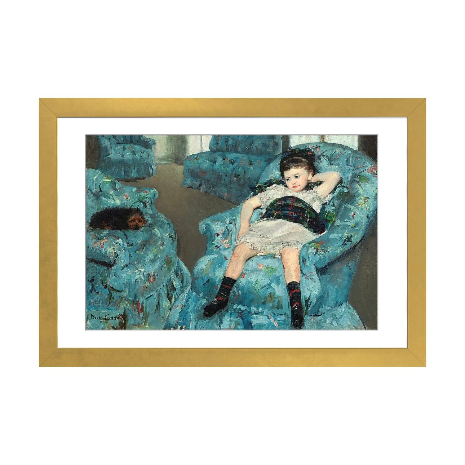 iCanvas "Little Girl In A Blue Armchair, 1878" by Mary Stevenson